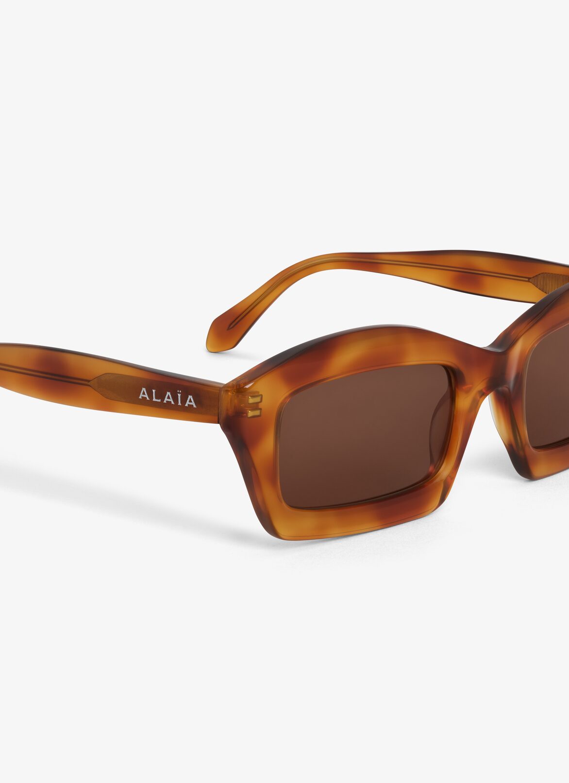 RECTANGULAR SUNGLASSES ALAÏA HAVANA YELLOW RECTANGULAR SUNGLASSES